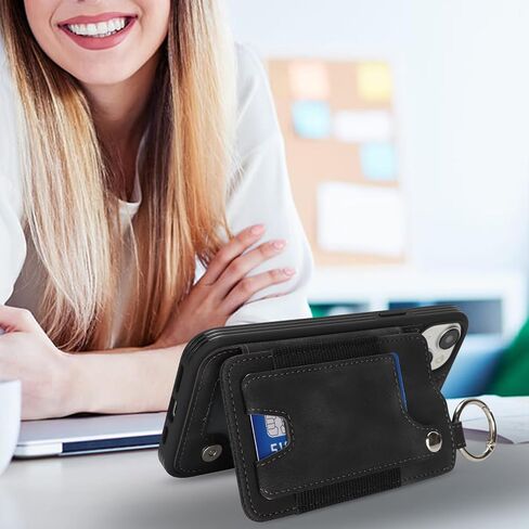 Case for iPhone 12 Pro Max Phone Case مع حامل بطاقة ائتمان حلقة المفاتيح للنساء ، للحصول على محفظة Iphone 12 Pro Max Leather مع فتحات بطاقة Kickstand Former for Men- teal in Kuwait