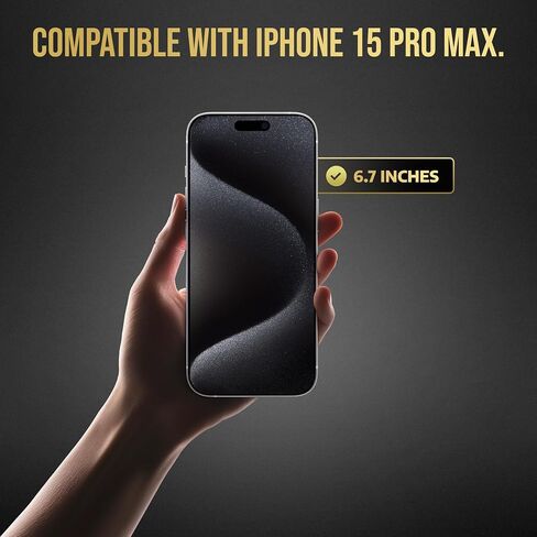 Tempered Glass for iPhone 16 Pro Screen Protector, Easy Install, 9H+ Hardness, Edge to Edge Coverage, Thin & Ultra Clear, Easy Applicator, Pack of 2 in Saudi Arabia