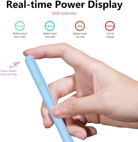 Pencil for Apple iPad 10th Generation, 15Mins Fast Charge for Apple Pencil, Tilt Sensitivity & Palm Rejection for iPad Pencil, Drawing Stylus Pen for iPad 2018-2024, Good to Note-Taking Work Study in Saudi Arabia
