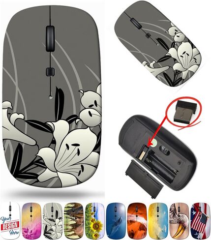 maizi Wireless Mouse Cute for PC Computer Chromebook Notebook, Wireless Mice Cute Image ID: 31769132 White Yellow and Pink Lightweight 2.4G with USB Receiver Product of USA in Saudi Arabia