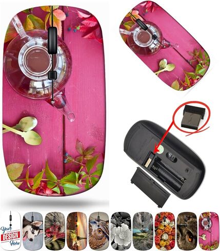 maizi Wireless Mouse Cute for PC Computer Chromebook Notebook, Wireless Mice Cute Image ID: 31769132 White Yellow and Pink Lightweight 2.4G with USB Receiver Product of USA in Saudi Arabia