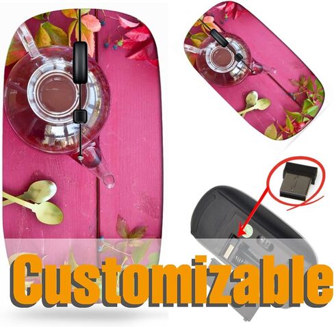 maizi Wireless Mouse Cute for PC Computer Chromebook Notebook, Wireless Mice Cute Image ID: 31769132 White Yellow and Pink Lightweight 2.4G with USB Receiver Product of USA in Saudi Arabia