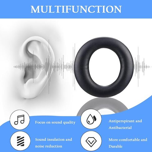 Pulse 3D Earpads Cushions استبدال Sony PlayStation 5 سماعة Pulse 3D PS5 ، وسادات الأذن PS5 PS5 Goling Ear Aycions ، وملحقات أكواب الأذن مع رغوة عزل الضوضاء (أسود) in Kuwait