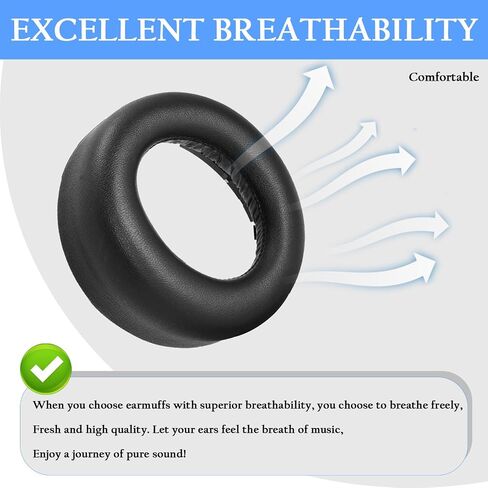 Pulse 3D Earpads Cushions استبدال Sony PlayStation 5 سماعة Pulse 3D PS5 ، وسادات الأذن PS5 PS5 Goling Ear Aycions ، وملحقات أكواب الأذن مع رغوة عزل الضوضاء (أسود) in Kuwait