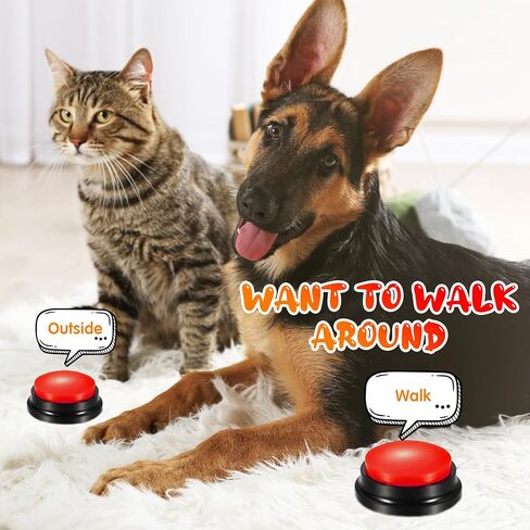 Chumia 12 Pcs Dog Buttons for Communication Dog Talking Buttons Voice Recording Buttons Recordable 30 Seconds Speaking Game Buttons Pet Speech Training Buzzers for Animal Office Home Game(White Base) in Saudi Arabia