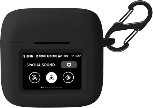 Case Compatible with JBL Tour Pro 3, Soft Silicone Shockproof Protective Cover with Carabiner Accessories (Clear) in Saudi Arabia