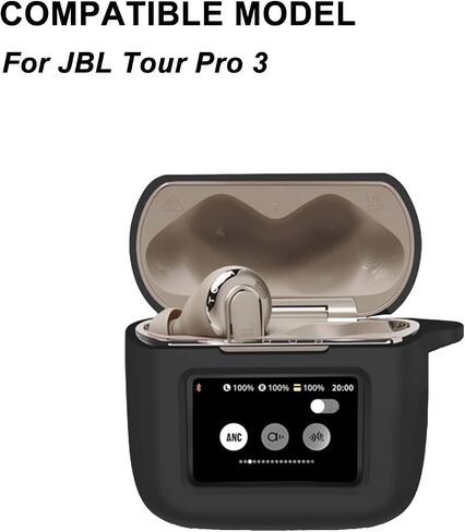 Case Compatible with JBL Tour Pro 3, Soft Silicone Shockproof Protective Cover with Carabiner Accessories (Clear) in Saudi Arabia
