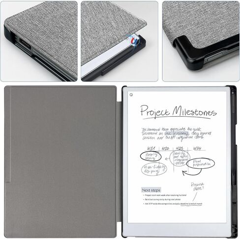 Case for Remarkable Paper Pro Tablet 11.8" (Released in 2024), Hard Back Shell Protective Book Folio Cover with Built-in Pen Holder, with Auto Sleep/Wake Function. in Saudi Arabia