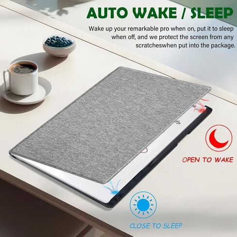 Case for Remarkable Paper Pro Tablet 11.8" (Released in 2024), Hard Back Shell Protective Book Folio Cover with Built-in Pen Holder, with Auto Sleep/Wake Function. in Saudi Arabia