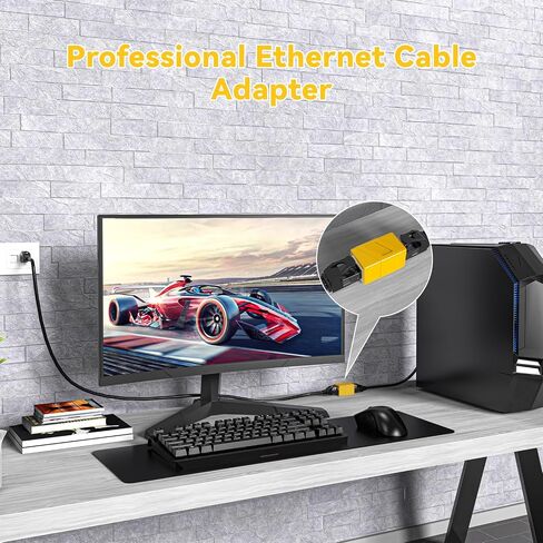 5 قطع من وصلات RJ45، هيكل من سبائك الألومنيوم، محولات إيثرنت أنثى إلى أنثى، وحدات 8 دبابيس مستقيمة من خلال الموسع، موصلات الشبكة لكابل إيثرنت Cat8/Cat7/Cat6/Cat6a/Cat5e/Cat5 (أسود) in Saudi Arabia