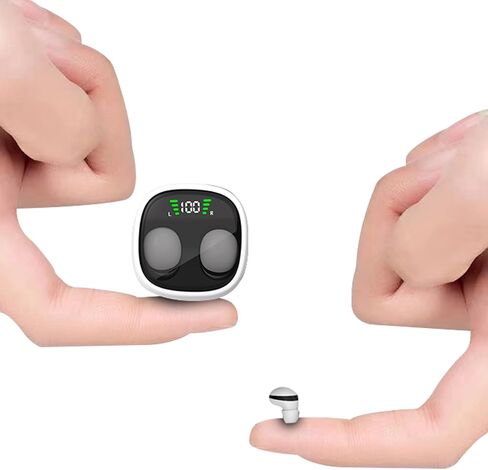 Skintone Nude Small Mini Invisible Earbuds Wireless Bluetooth Ear Buds for Small Ears Canals Women Kids, Skin Color Tiny Smallest Micro Discreet Hidden Headphones Comfortable Earbuds Wireless for Work in Saudi Arabia