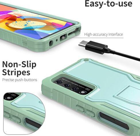 exoguard Red Red Rubber Srockproof Cover Cover With With Kickstand for TCL Stylus 5G Phone in Kuwait