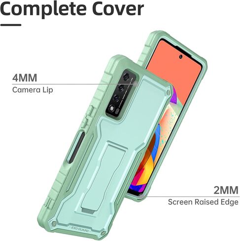 exoguard Red Red Rubber Srockproof Cover Cover With With Kickstand for TCL Stylus 5G Phone in Kuwait