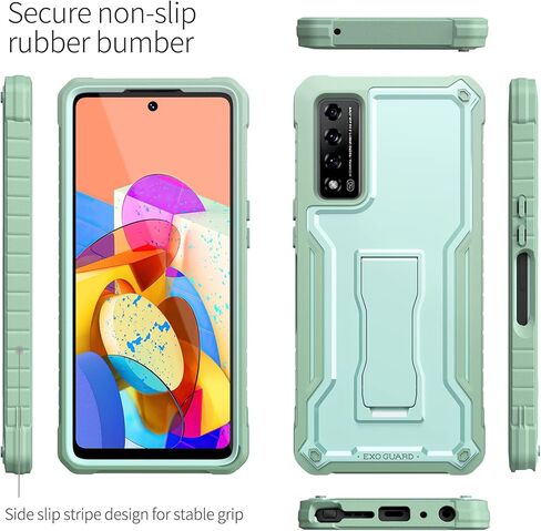 exoguard Red Red Rubber Srockproof Cover Cover With With Kickstand for TCL Stylus 5G Phone in Kuwait