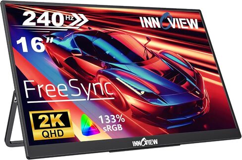 InnoView Portable Monitor, 18'' 2K QHD 100% DCI-P3 Large Portable Monitor for Laptop 2560x1600 500 Nits IPS Eye Care HDR FreeSync Frameless Laptop Screen Extender for Mac Switch Xbox PS4/5 in Saudi Arabia