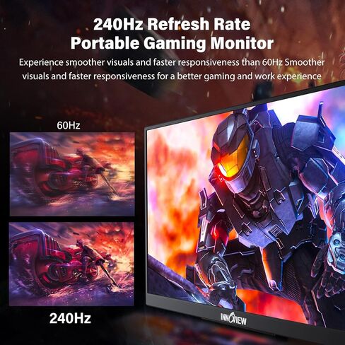InnoView Portable Monitor, 18'' 2K QHD 100% DCI-P3 Large Portable Monitor for Laptop 2560x1600 500 Nits IPS Eye Care HDR FreeSync Frameless Laptop Screen Extender for Mac Switch Xbox PS4/5 in Saudi Arabia