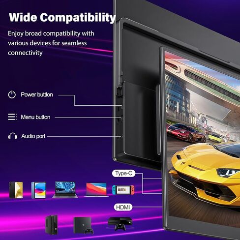 InnoView Portable Monitor, 18'' 2K QHD 100% DCI-P3 Large Portable Monitor for Laptop 2560x1600 500 Nits IPS Eye Care HDR FreeSync Frameless Laptop Screen Extender for Mac Switch Xbox PS4/5 in Saudi Arabia