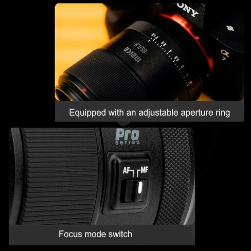 Meike 55mm F1.8 Pro FE-Mount Auto Focus Full Frame STM Prime Lens for Sony E-Mount Cameras A7 A7R A7IV A7R IV A7III A7RII A7RIII A7SIII A9 A7C A7CII in Kuwait