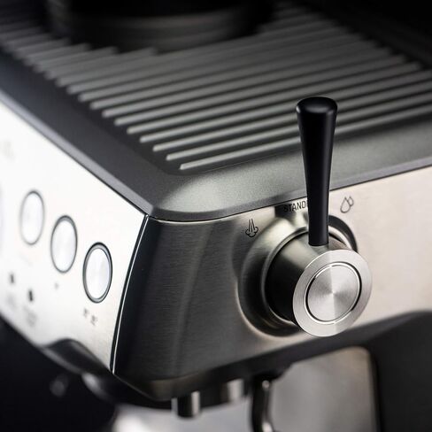 Crema Coffee Products - Replacement Steam Lever Compatible with Breville Espresso Machines - Brushed Silver - Fits the Barista Express, Infuser, Barista Pro in Saudi Arabia