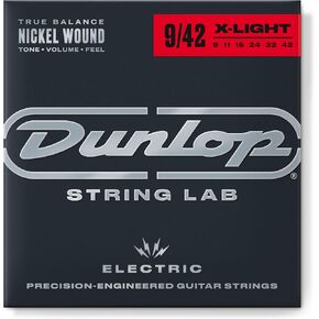 JIM DUNLOP DEN0942 Nickel Wound Electric Guitar Strings, Light, .009–.042, 6 Strings/Set