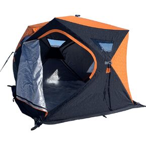 Aurora Series Pop-Up Portable Ice Fishing Shelter (Aurora Lodge 6-8 Person Insulated)