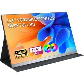 P4 Portable Monitor | 1080P | 15.6inch | USB-C, HDMI | PC, Mac Phone, PS5, Swich,HDRplug and Play, Laptop Screen Extender
