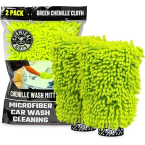 Chenille Premium Scratch-Free Microfiber Wash Mitt Green (2 Pack) in Saudi Arabia