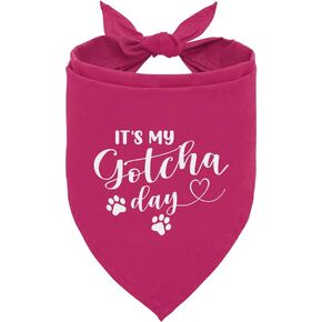 It's My Gotcha Day Dog Bandana, Funny Pet Dog Puppy Bandana, Mother Puppers Happy Gotcha Day, Dog Bandana Adoption Day, Photo Props Accessories, for Pet Dog Lovers Gifts (D90)