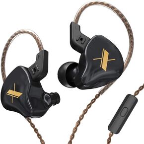 ERJIGO EDXPro KZ EDX Pro In-Ear Monitors, HiFi stereo Stage/Studio IEM Wired Noise Isolating Sport Earphones/Earbuds/Headphones with Detachable Cable for Musician Audiophile (Without Mic, Transparent)