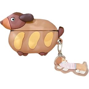 Case Compatible with Airpods Pro/Pro2, 3D Cute Kawaii Character Fish Penguin Keychain Cover, Portable Earbuds Accessories Soft Silicone Shockproof Wireless Earphone Protector with Pendant
