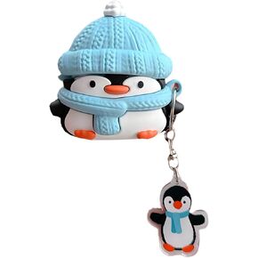 Case Compatible with Airpods Pro/Pro2, 3D Cute Kawaii Character Fish Penguin Keychain Cover, Portable Earbuds Accessories Soft Silicone Shockproof Wireless Earphone Protector with Pendant in Kuwait