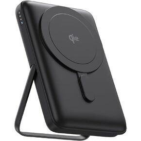 Magnetic Portable Charger,Mayfeel Qi2 Certified 15W Wireless Ultra-Fast Power Bank, 10,000mAh Battery Pack with U-Shaped Stand,Compatible with iPhone 16/15/14/13/12 Series