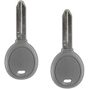 KeylessOption Transponder Chip Uncut Ignition Key Blank Replacement for Y164 (Pack of 2)