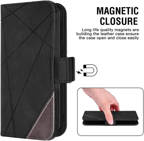 Asuwish Compatible with Motorola Moto Edge 2022/MotoEdge 5G UW 2022 Wallet Case and Tempered Glass Screen Protector Flip Card Holder Cell Accessories Phone Cover for Gen 3 XT2205-1 XT2205-2 6.6 Red in Saudi Arabia