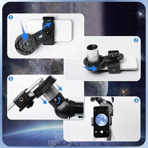 Telescopes for Adults Astronomy, 80mm Aperture 600mm Refractor Telescope for Kids Adults Beginners, Compact and Portable Travel Telescopio with Wireless Remote,Astronomical Telescope for Beginners in Saudi Arabia