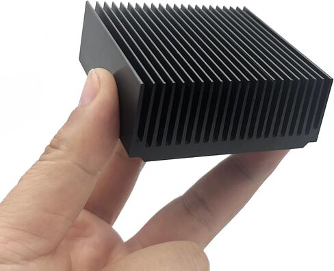 Aluminum 100mm Heatsink 3.94''x2.72''x1.06'' inch /100x69x27mm Large Heat Sink Cooling Black Oxide Radiator 22 Fin 120mm for Computer LED Chip Power Charger Router Amplifier in Kuwait