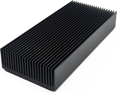 Aluminum 100mm Heatsink 3.94''x2.72''x1.06'' inch /100x69x27mm Large Heat Sink Cooling Black Oxide Radiator 22 Fin 120mm for Computer LED Chip Power Charger Router Amplifier in Kuwait
