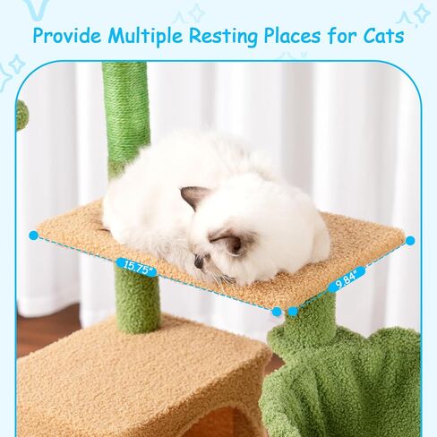 Hey-brother Gothic Cat Tree, 42.5-Inches Cat Tower for Indoor Cats, Plush Multi-Level Kitten Cat Condo with Scratching Post,Ramp, Basket, Spacious Cat Cave, Hanging Ball, Black and Red MPJ007SBR in Saudi Arabia