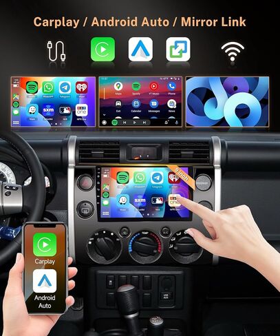 4G+64G Car Radio for Toyota FJ Cruiser 2006-2023, Rimoody Android 13 Car Stereo Wireless Carplay Andorid auto Mirror Link GPS Navigation WiFi 9'' Touchscreen Bluetooth FM/RDS EQ-32 SWC Backup Camera in Saudi Arabia