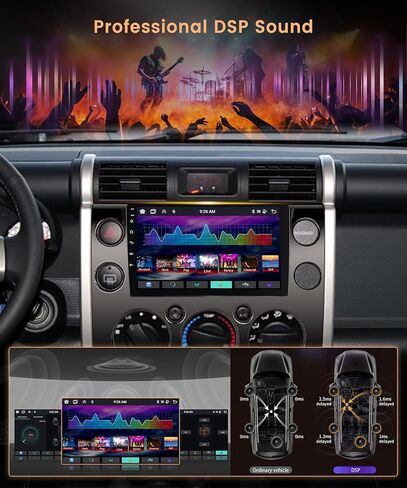 4G+64G Car Radio for Toyota FJ Cruiser 2006-2023, Rimoody Android 13 Car Stereo Wireless Carplay Andorid auto Mirror Link GPS Navigation WiFi 9'' Touchscreen Bluetooth FM/RDS EQ-32 SWC Backup Camera in Saudi Arabia
