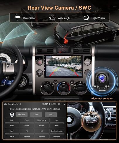 4G+64G Car Radio for Toyota FJ Cruiser 2006-2023, Rimoody Android 13 Car Stereo Wireless Carplay Andorid auto Mirror Link GPS Navigation WiFi 9'' Touchscreen Bluetooth FM/RDS EQ-32 SWC Backup Camera in Saudi Arabia