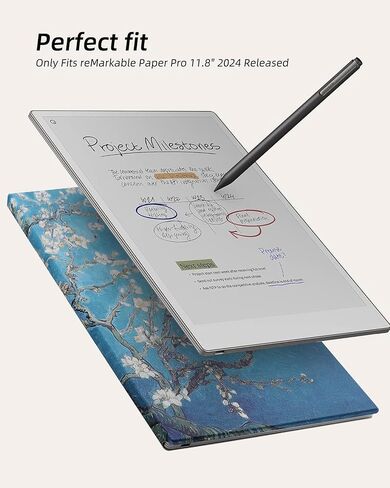 WALNEW Case for Remarkable Paper Pro,Magnetic Slim Book Folio Cover with Pen Clasp, Auto Sleep/Wake Protective Cover for Remarkable Paper Pro 11.8" (2024 Released),Gray in Kuwait