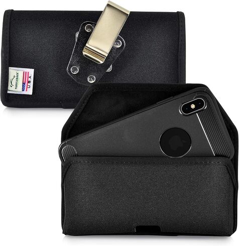 Turtleback Holster Designed for iPhone 11 Pro Max (2019) and iPhone Xs MAX (2018) Belt Case Black Leather Pouch with Executive Belt Clip, Horizontal in Kuwait