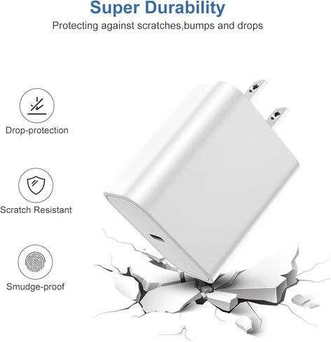 iPhone 16 15 Charger Fast Charging, 10ft USB C to C Cable Cord Long and 20W USB C Charger for iPhone 16/16 Pro/16 Pro Max/15/15 Plus/15 Pro/15 Pro Max/iPad, USB C Wall Plug Power Adapter Cube Brick in Kuwait