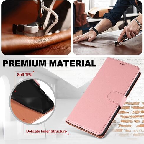 Case for Samsung Galaxy S21 FE, RFID Blocking PU Leather Wallet Case with Card Holder, Magnetic Flip Cover Compatible with Samsung S21 FE, Blue in Saudi Arabia