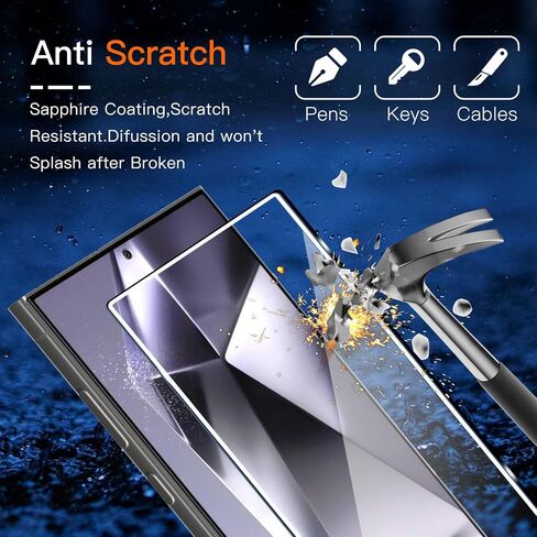 【2+2 2 Pack for Samsung Galaxy S24 Screen Protector and 2 Pack Camera Lens Protector,[Eye protection] Tempered Glass in Saudi Arabia