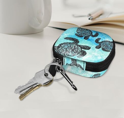 WIRESTER Portable Wireless Headphone Case, Earphone Storage Bag Carrying Case, Earbud Holder with Carabiner Compatible with Raycon Fitness Bluetooth True Wireless Earbuds - Black Hot Pink Leopard in Kuwait