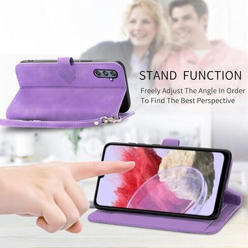 Compatible with Samsung Galaxy M34 5G Wallet Case with Wrist Strap Lanyard and Leather Flip Card Holder Stand Cell Accessories Phone Cover for Samsung Galaxy M34 5G Women Men Pink in Kuwait