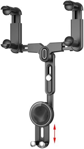 SOOPII Rearview Mirror Phone Holder for Car, 360° Rotating and Retractable Multifunctional Rear View Mirror Phone Mount with Adjustable Arm Length, Universal Car Phone Holder for All Phone and Car in Saudi Arabia