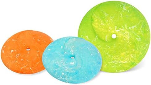 يلعب. ألعاب لطيفة للكلاب في الهواء الطلق - طبق طائر مطاطي ZoomieRex InfiniDisc، رائع للجراء والكلاب الصغيرة والمتوسطة والكبيرة - آمن للاستخدام في غسالة الأطباق، خفيف الوزن، يطفو على الماء، صديق للشاطئ (أخضر، كبير) in Kuwait